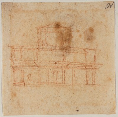 Návrh fasády kostela San Lorenzo od Michelangelo Buonarroti