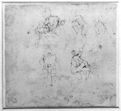Obrázek Studie, kolem 1511 od Michelangelo Buonarroti