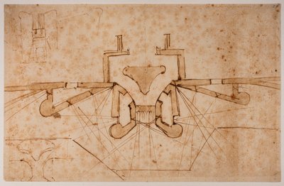 Návrh opevnění brány od Michelangelo Buonarroti