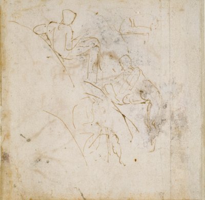 Four Figure Studies, c1490-1560 od Michelangelo Buonarroti