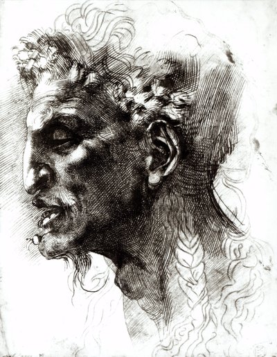 Hlava satyra od Michelangelo Buonarroti