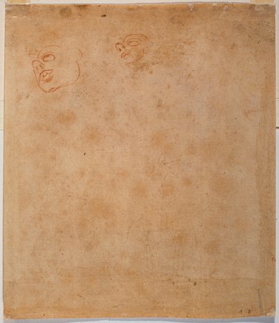 Studie hlavy pro Sixtinského Jonáše od Michelangelo Buonarroti
