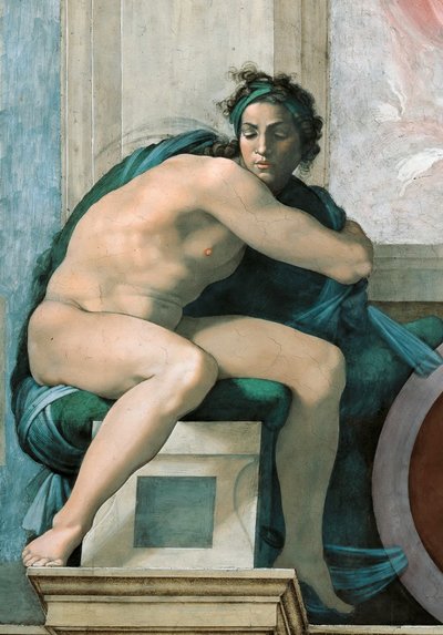 Strop Sixtinské kaple Ignuda ve Vatikánu, 1508-1512. od Michelangelo Buonarroti