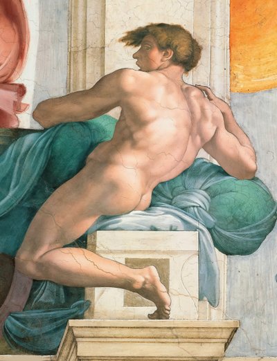 Strop Sixtinské kaple Ignuda ve Vatikánu, 1508-1512. od Michelangelo Buonarroti