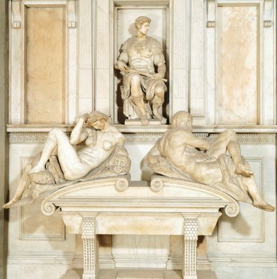 Itálie, Florencie, Nová sakristie v Medicejské kapli baziliky San Lorenzo ve Florencii (světové dědictví UNESCO od Michelangelo Buonarroti