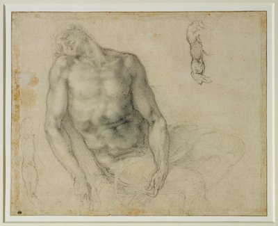 Mrtvý Kristus a dvě opakování pravé ruky... od Michelangelo Buonarroti
