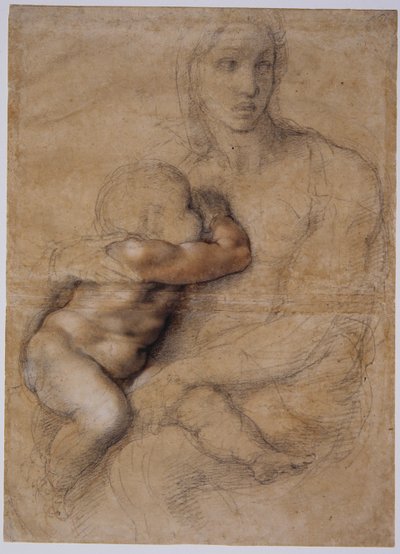 Madonna a dítě, c. 1525 od Michelangelo Buonarroti