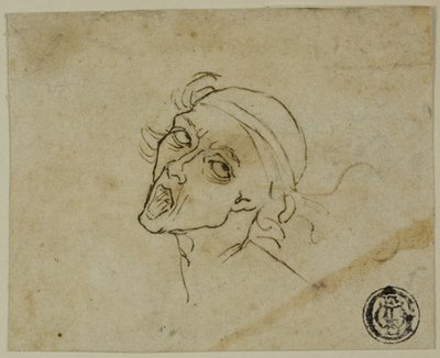 Mužská hlava od Michelangelo Buonarroti