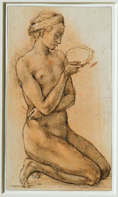 Marie Magdaléna rozjímá nad trnovou korunou... od Michelangelo Buonarroti