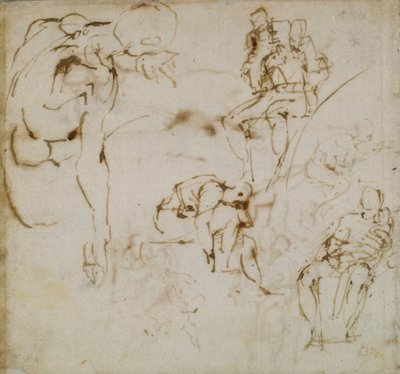 Stránka z knihy skic, c1490-1560 od Michelangelo Buonarroti