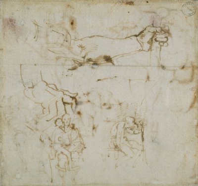 Stránka z knihy skic, c1490-1560 od Michelangelo Buonarroti