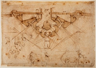 Projekt hradeb pro bránu od Michelangelo Buonarroti