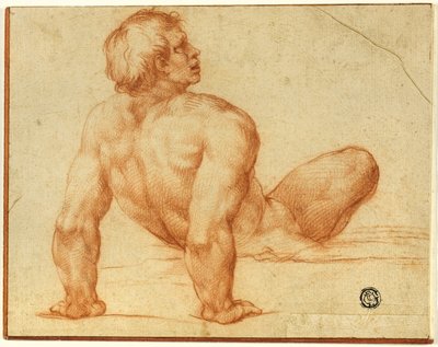 Sedící mužský akt od Michelangelo Buonarroti