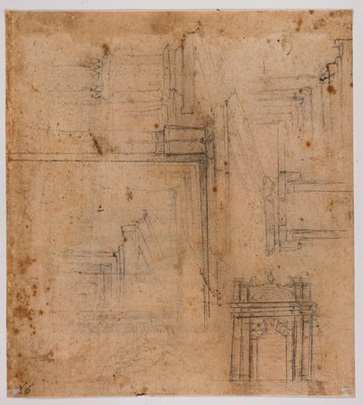 Náčrty dveří a oken od Michelangelo Buonarroti