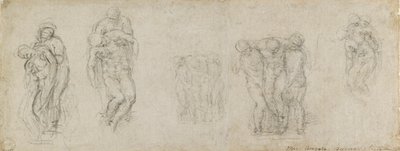 Studie pro pietu a hrob, 16. století od Michelangelo Buonarroti