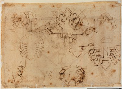 Studie pro opevnění od Michelangelo Buonarroti