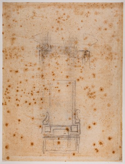 Studie okna a dveří pro vavřínový výklenek od Michelangelo Buonarroti