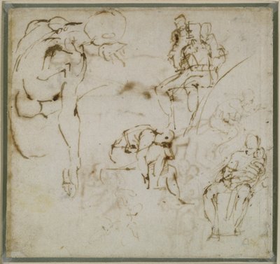 Study of Figures, c.1511 od Michelangelo Buonarroti