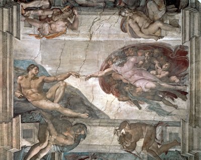 Stvoření Adama ze Sixtinské kaple od Michelangelo Buonarroti