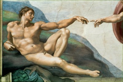 Sixtinská kaple; stropní fresky po restaurování (freska) od Michelangelo Buonarroti