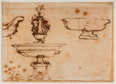 Tři návrhy fontán od Michelangelo Buonarroti