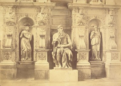 Hrobka papeže Julia II. (1453-1513) detail Mojžíše lemovaná Leah a Rachel od Michelangelo Buonarroti