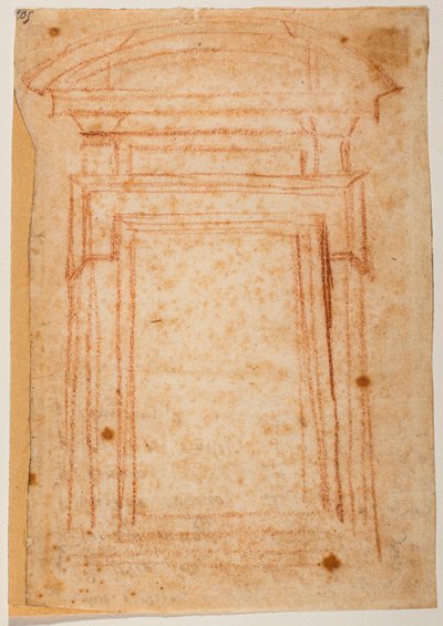Náčrt okna pro novou sakristii od Michelangelo Buonarroti