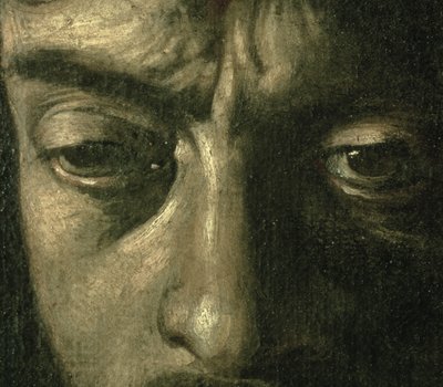 David s hlavou Goliáše, 1606 detail olej na plátně 100350 od Michelangelo Merisi Caravaggio