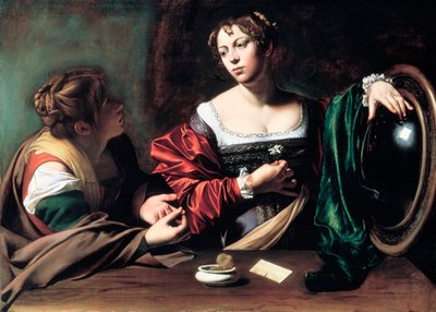 Marta a Marie Magdalena, c. 1598 od Michelangelo Merisi Caravaggio