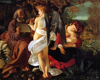 Odpočinek na letu do Egypta, ca. 1597 od Michelangelo Merisi Caravaggio