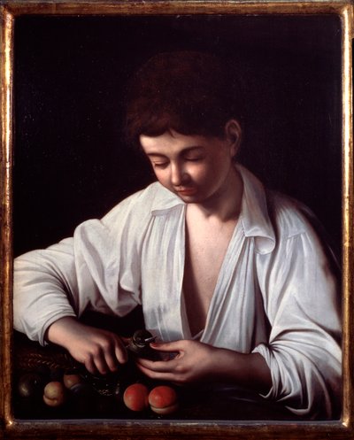 Chlapec, který loupe ovoce od Michelangelo Merisi da Caravaggio