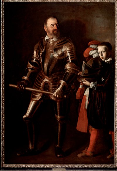 Portrét Alofa de Wignacourt, velmistra Maltézského řádu a jeho páže (malba od Michelangelo Merisi da Caravaggio