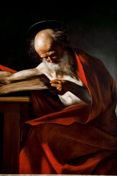 Saint Girolamo 1605 - 1606, Olej na plátně. od Michelangelo Merisi da Caravaggio