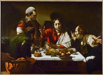 Večeře v Emauzích... (olej na plátně) od Michelangelo Merisi da Caravaggio