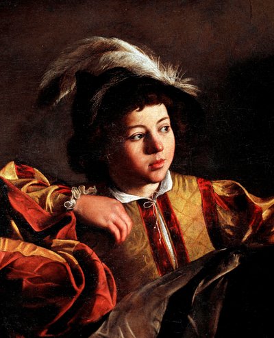 Povolání svatého Matouše, detail (olej na plátně od Michelangelo Merisi da Caravaggio