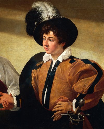 The Fortune Teller, detail, c.1596-97 (olej na plátně) od Michelangelo Merisi da Caravaggio