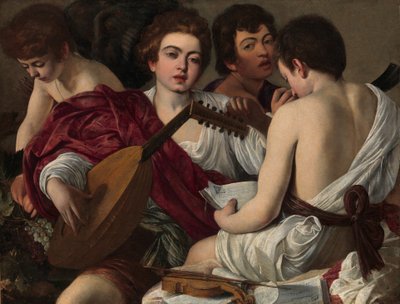 The Musicians, cca 1595 (olej na plátně) od Michelangelo Merisi da Caravaggio