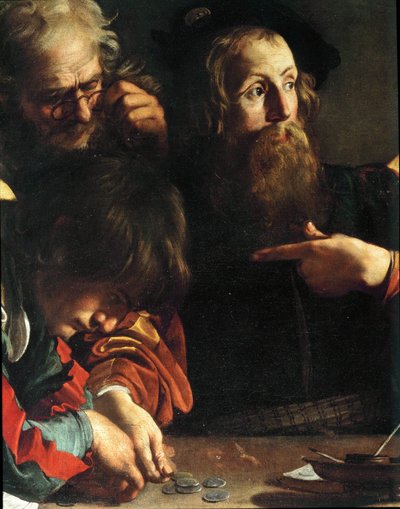 Matoušovo povolání (malba na plátně) od Michelangelo Merisi da Caravaggio