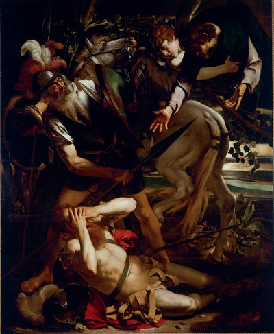 Obrácení svatého Pavla. Obraz od Michelangela Merisiho dit Il Caravaggio (Caravaggio) (1571-1610) 1594-1596 Rozměr.237x189 cm Odescalchi Balbi Collection, Řím - Obrácení sv. Pavla, od Michelangela Merisi a.k.a Il Caravaggio (15071-161). Olej od Michelangelo Merisi da Caravaggio