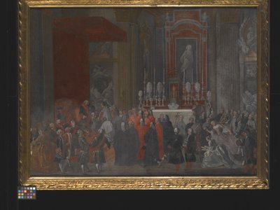 Církevní obřad při příležitosti nástupu Ferdinanda IV. na neapolský trůn od Michele Foschini