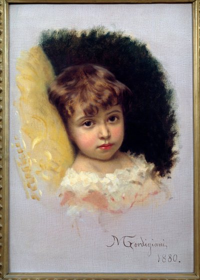 Dětská portrétní malba Michela Gordigianiho (1830-1909) 1880 Florencie, Muzeum moderního umění od Michele Giordigiani