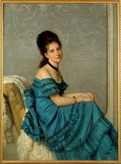 Portrét Adelaide Banti. Obraz Michela Gordigianiho (1830-1909) od Michele Giordigiani