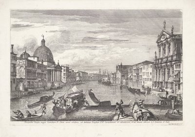 Canal Grande v Benátkách Prospekt Grand Canal of Coenobium D: s jasnými liniemi (...) (název na předmětu) Gezichten op Venetië (název série) Nádherné a vybrané pohledy na město Benátky (název série) od Michele Marieschi