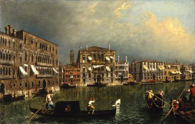 Canal Grande v [Rio di] Ca? Foscari, kolem 1740-1743 od Michele Marieschi