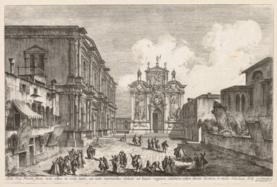 Pohledy na Benátky: Campo S. Rocco od Michele Marieschi