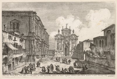 Pohledy na Benátky: Campo S. Rocco, 1741. od Michele Marieschi