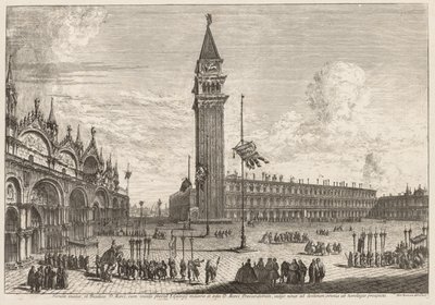 Pohledy na Benátky: Piazza a Piazzetta od Michele Marieschi