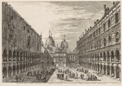 Pohledy na Benátky: nádvoří vévodského paláce, 1741. od Michele Marieschi
