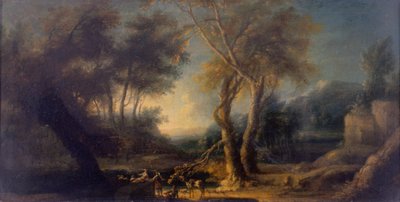 Skalnatá krajina, asi 1730 (olej na plátně) od Michele Pagano