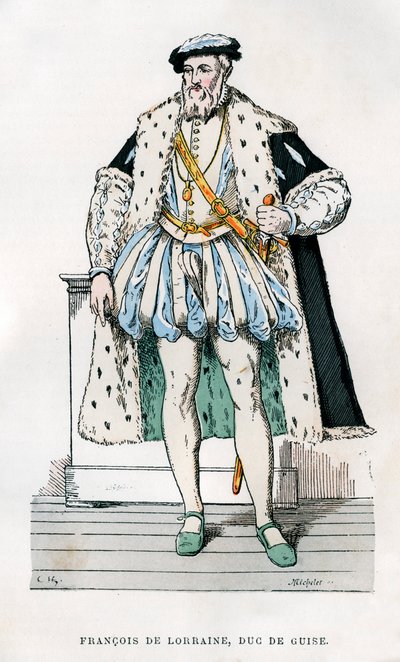 František Lotrinský, 2. vévoda z Guise, francouzský voják a politik, 16. století 1882-1884. od Micheler